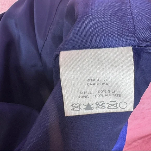 220. Anthropologie VA ET VIEN Silk Royal Blue Ruffle Halter Dress Size 4 - Picture 8 of 8